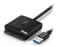 Akcesoria do dysków UGREEN Adapter USB3.0 do dysku 2.5'' / 3.5'' SATA CM257 czarny 6957303865611